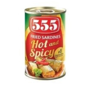 555 Fried Sardines Hot and Spicy 155g