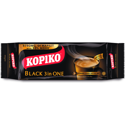 Kopiko Black 3 in 1 Coffee | 30g x 30s